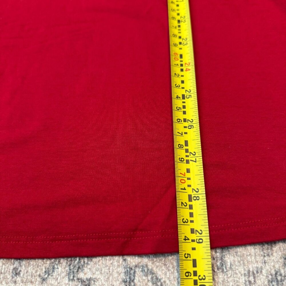 Eileen Fisher Women's Red Tunic Blouse XS Long Sleeves Lagenlook Stretch - Picture 6 of 7